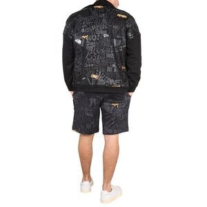 BOSS Men's Slogan Print Relaxed Fit Jacket Men BLACK Sweaters & Cardigans